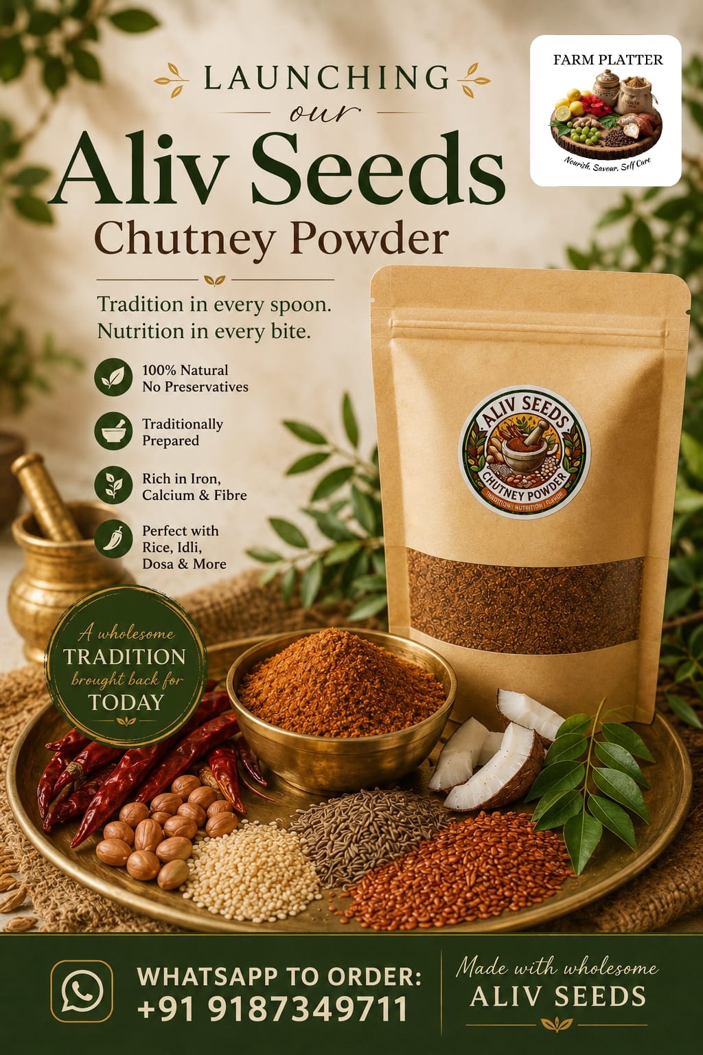 Launching Aliv Seeds Chutney Powder