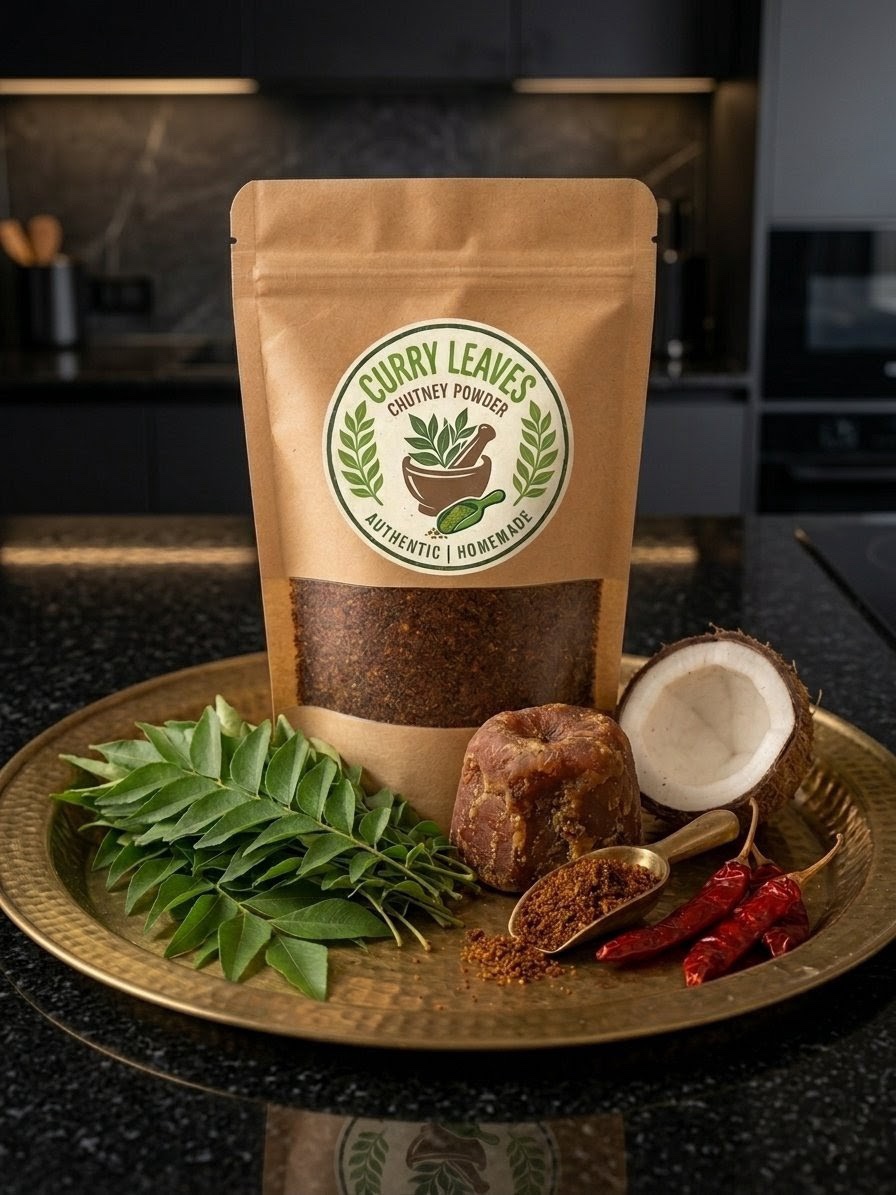 Curry Leaves Chutney Powder — South Indian chutney powder, homemade by Farm Platter