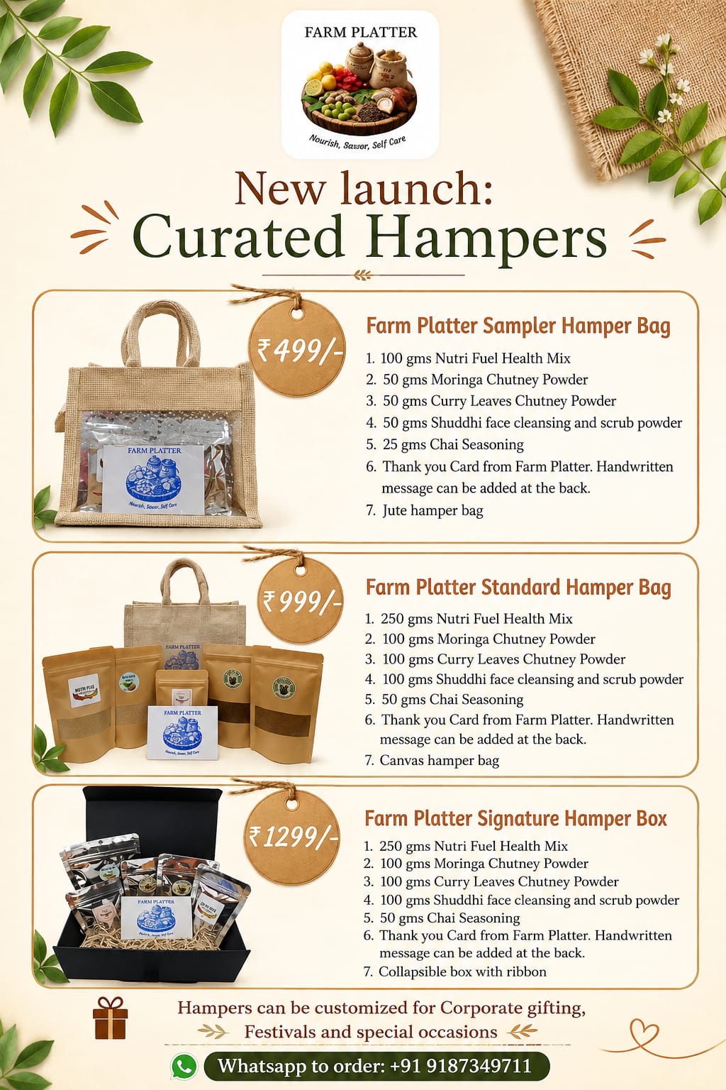 Farm Platter curated hampers range