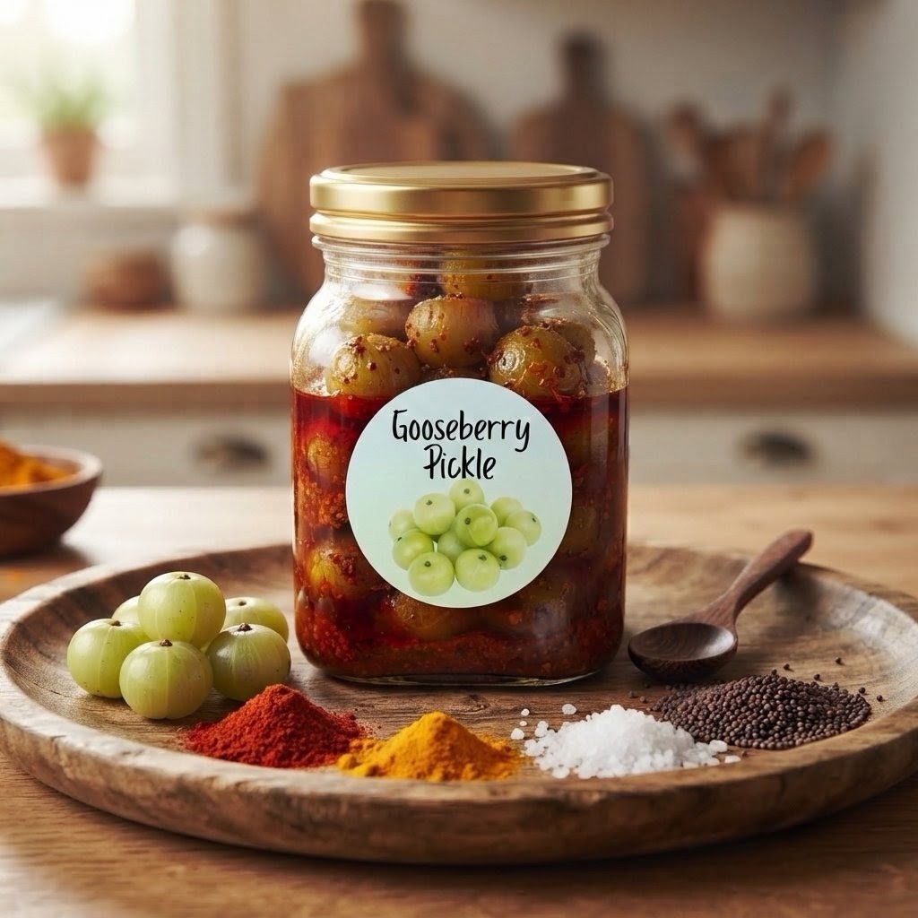 Gooseberry Pickle (Nellikayi) — Traditional pickle, homemade by Farm Platter